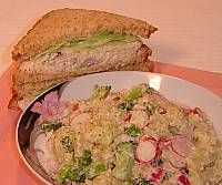 Chicken Salad Sandwiches with Garden Potato Salad