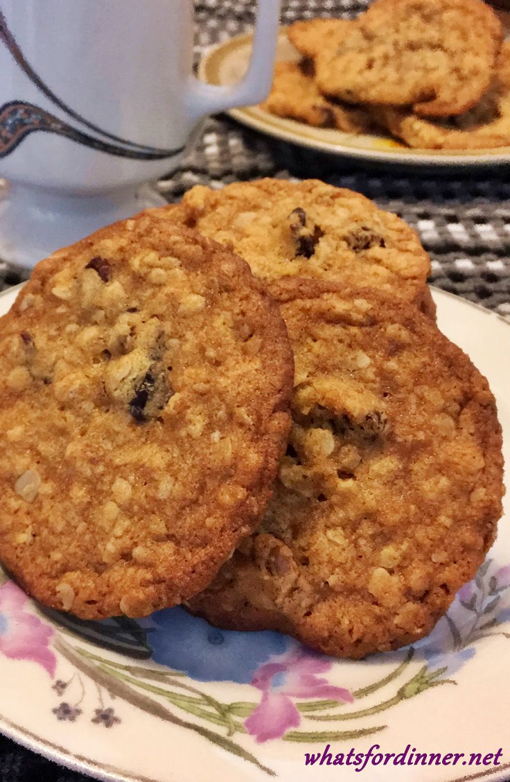 Chewy Oatmeal Cranberry Cookies