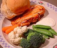 Grilled Chicken and Dipping Veggies