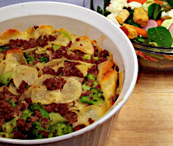 AuGratin Potato and Ground Beef Casserole