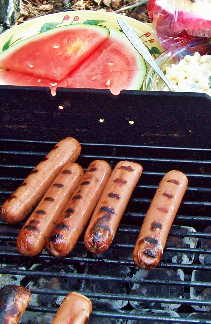 BBQ Hot Dogs and Picnic Macaroni Salad