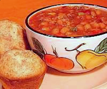 Bean Soup with Banana Nut Muffins