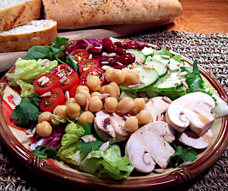 Beans and Greens Salad with Ginger-Lime Dressin