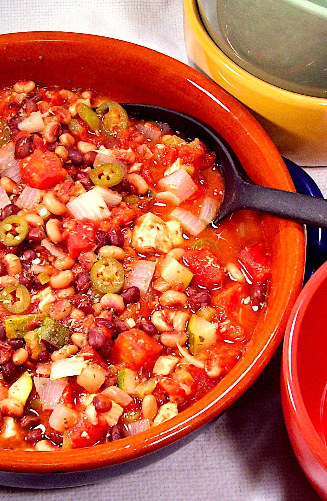 Black-Eyed Peas Black Beans and Chicken Stew