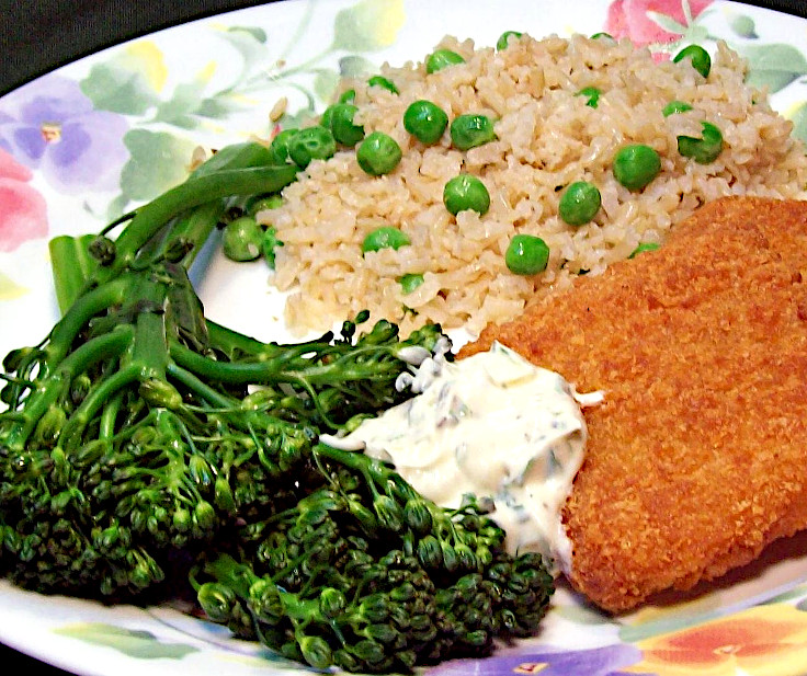 Breaded Fish Patties with Broccolette