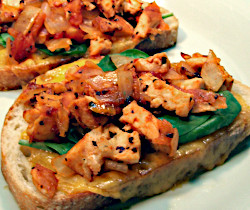 Chicken and Tomato Open-Faced Sandwiches