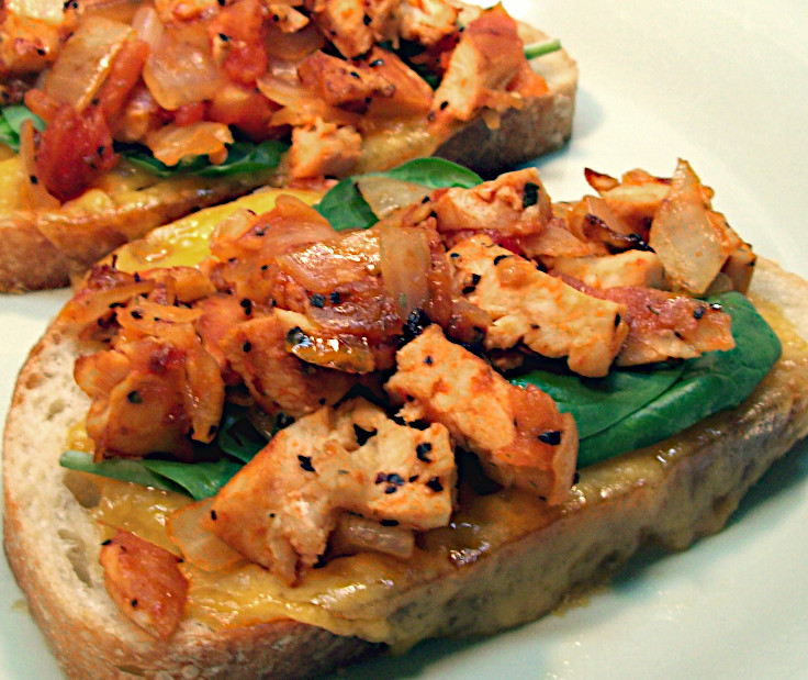 Image of Chicken and Tomato Open-Faced Sandwiches