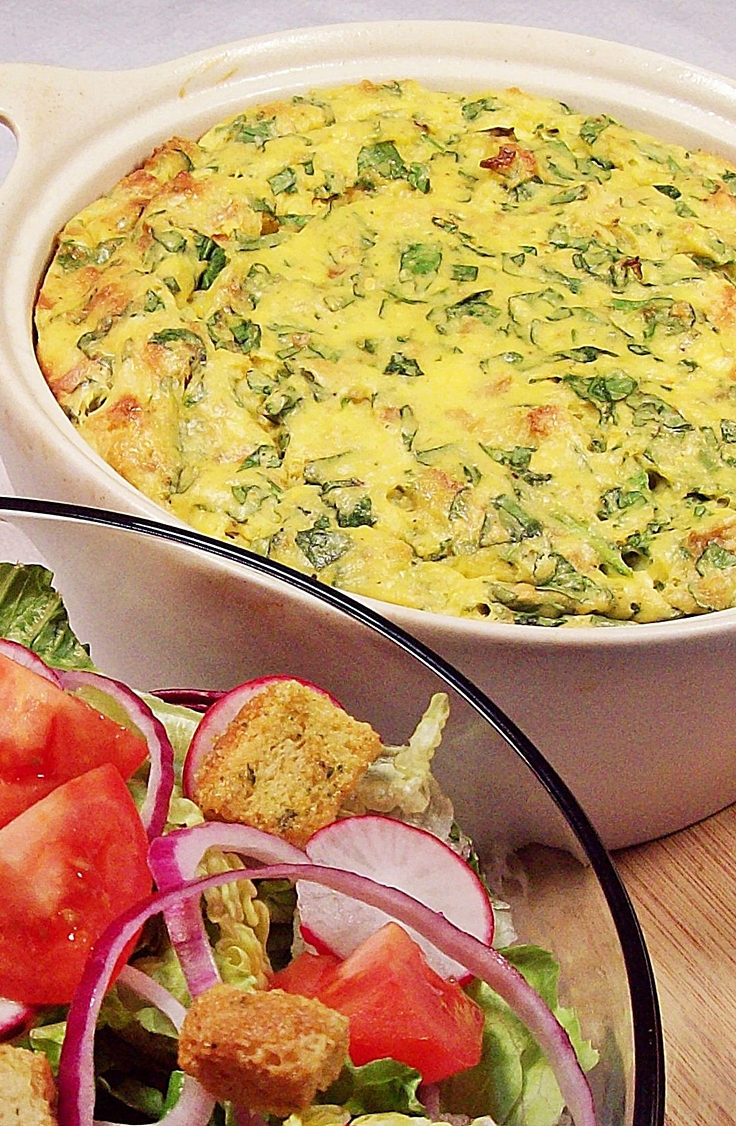 Fluffy Spinach and Cheese Bake