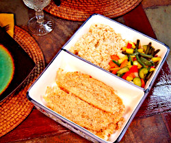 Garlicky Cheese-Crusted Fish