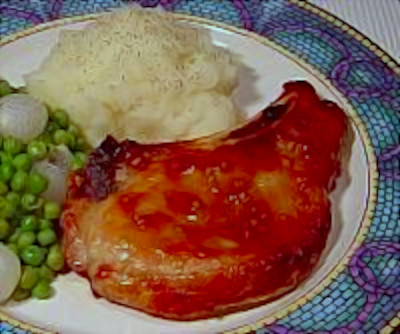 Ginger Pork Chops with Whipped Potatoes