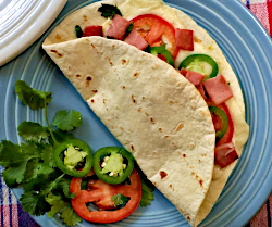 Ham and Tomato Quesadillas 