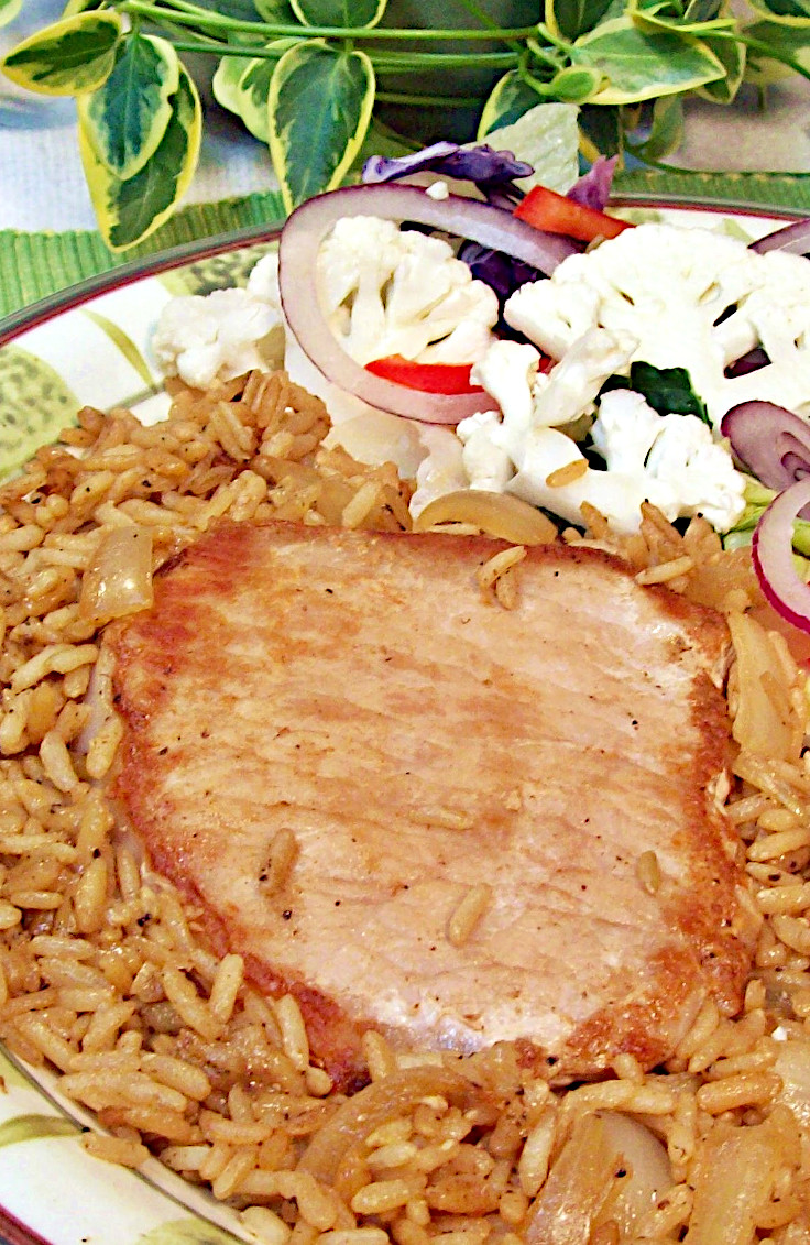 Pork and Rice in Mustard Sauce