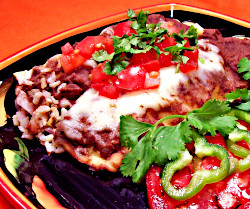 Rice Enchiladas with Black Bean Sauce