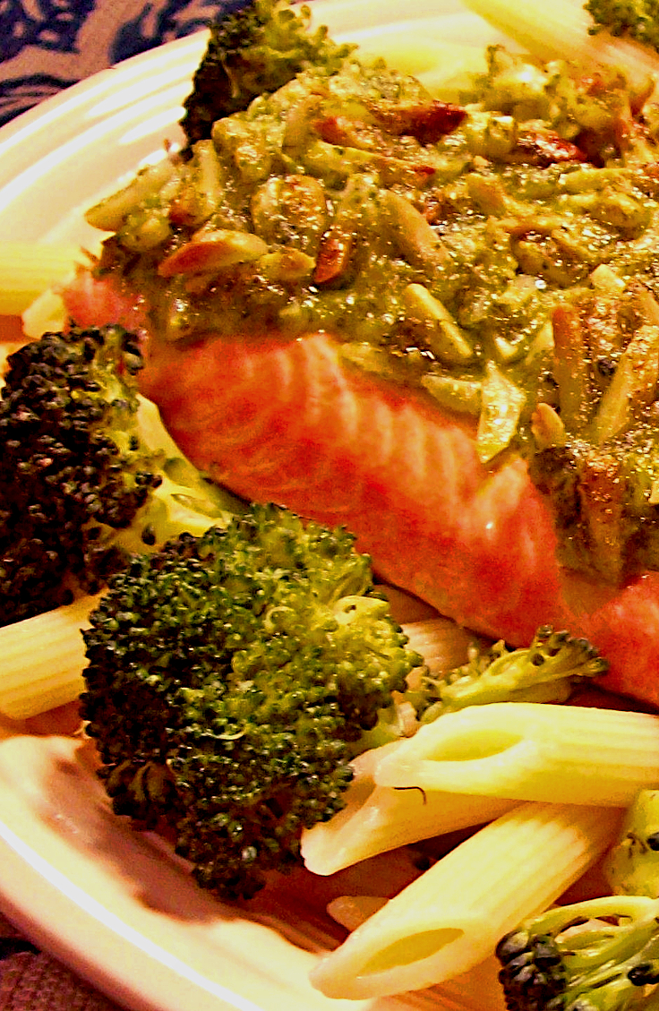 Roasted Salmon with Cilantro Vinaigrette