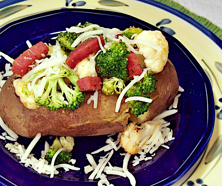 Image of Salami and Cheese Baked Potato
