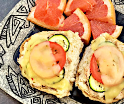 Zucchini and Tomato Tuna Melt Sandwich