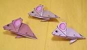 Fun origami mice