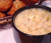 Parmesan Potato Soup with Apple Oatmeal Nut Muffins