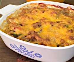 Peas and Cheese Chicken Casserole