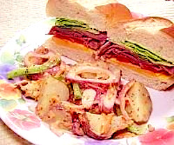 Roast Beef Sandwich and Red Potato Salad