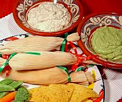 Tamales and Assorted Dips