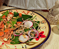 Thai Peanut Chicken with Spinach Salad