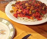 Tomato Ranch Black Beans and Pasta